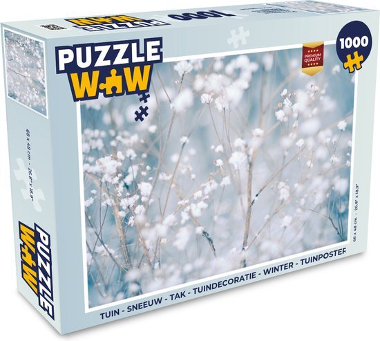 MuchoWow Puzzel Takken - Sneeuw - Winter - Natuur - Botanisch - Legpuzzel - Puzzel 1000 stukjes volwassenen - Sinterklaas cadeautjes - Sinterklaas voor grote kinderen