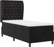 vidaXL Boxspringbed met matras, zwart, 200 x 80 cm