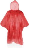 Merkloos / Sans marque Makito Western Europe (mkto) Wegwerp Regenponcho - Rood - One Size
