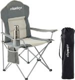 Merkloos Relaxdays Campingstoel opvouwbaar - met tas en bekerhouder - grijs