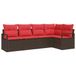 vidaXL Canapé 5 pcs Brun polyrattan