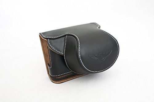 TP Handgemaakte Echt Lederen Full Camera Case Bag Cover voor Panasonic GM1 12-32mm/f3.5~5.6 Zwart Kleur