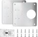 Kolamom 2 stuks scharnierreparatieplaten, 9 x 9 cm, roestvrij stalen scharnieren, reparatieset met 12 schroeven voor kastdeuren