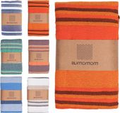 Merkloos / Sans marque MOMOMUS Strandpicknick XXL deken met franjes, zandvrij tapijt 210 x 240 cm - Oranje