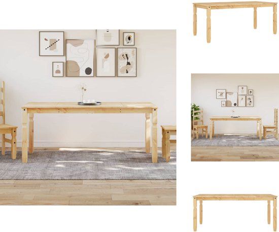 vidaXL Eettafel Corona 180x90x75 cm massief grenenhout