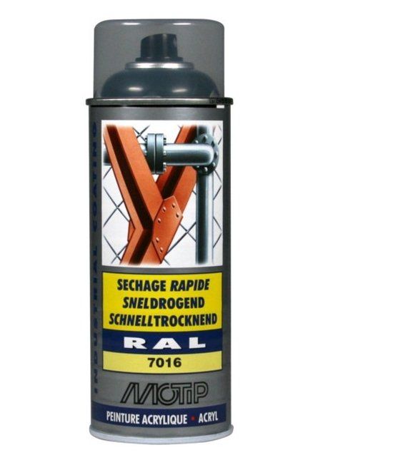 Motip Industrial Acryllak - RAL 7016 Antraciet Grijs - 400 ml