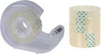 Shoppartners Bv 1x porte-ruban adhésif transparent avec 6x rouleaux de ruban adhésif