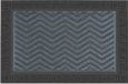 Merkloos Relaxdays Deurmat - zigzag - 60x40 cm - polypropyleen - antislip - grijs