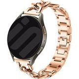 Strap-it Samsung Bracelet chaîne acier Samsung Galaxy Watch 5 Pro (or rose)