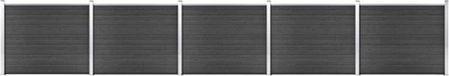 vidaXL Schuttingpanelenset Composiet Grijs 872x146 cm
