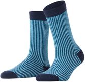 FALKE Family Special Edition gedessineerd katoen sokken dames blauw - maat 39-42