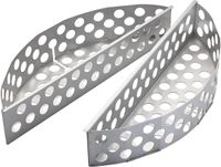 Merkloos / Sans marque Bol 2-delige hoogwaardige houtskoolmanden voor gelijkmatige warmte - geschikt voor ketelbarbecues met een diameter van 50 cm - staal