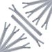 Trimz 25 cm Grijze one-Way End Stop Zip met 4mm Tanden 10 Stks, Polyester