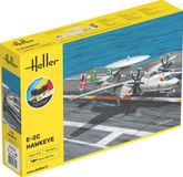 Heller Modelbouwpakket Vliegtuigen - 58300 Grumman E-2C Hawkeye - Propeller Vliegtuig - Starter Kit Plastic - 1:72 - Modelbouw
