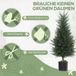 Lot de 2 cyprès artificiels, 362 feuilles en plastique, pot inclus, résistant aux UV, vert
