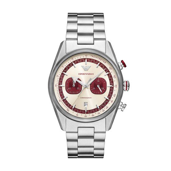 Emporio Armani Heren Horloge AR11645 - Zilverkleurig - 42mm - Staal - 2024