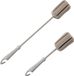 Holland Connections lot de 2 brosses éponge douces pour le nettoyage de bouteilles, manche en plastique gris pour verre à vin, brosse de lavage pour vase et pot avec crochet sans traces