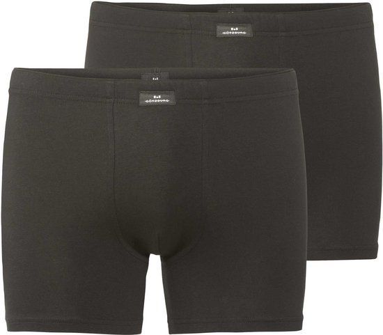 Götzburg Heren 2-Pack Long Boxershorts Basic Zwart