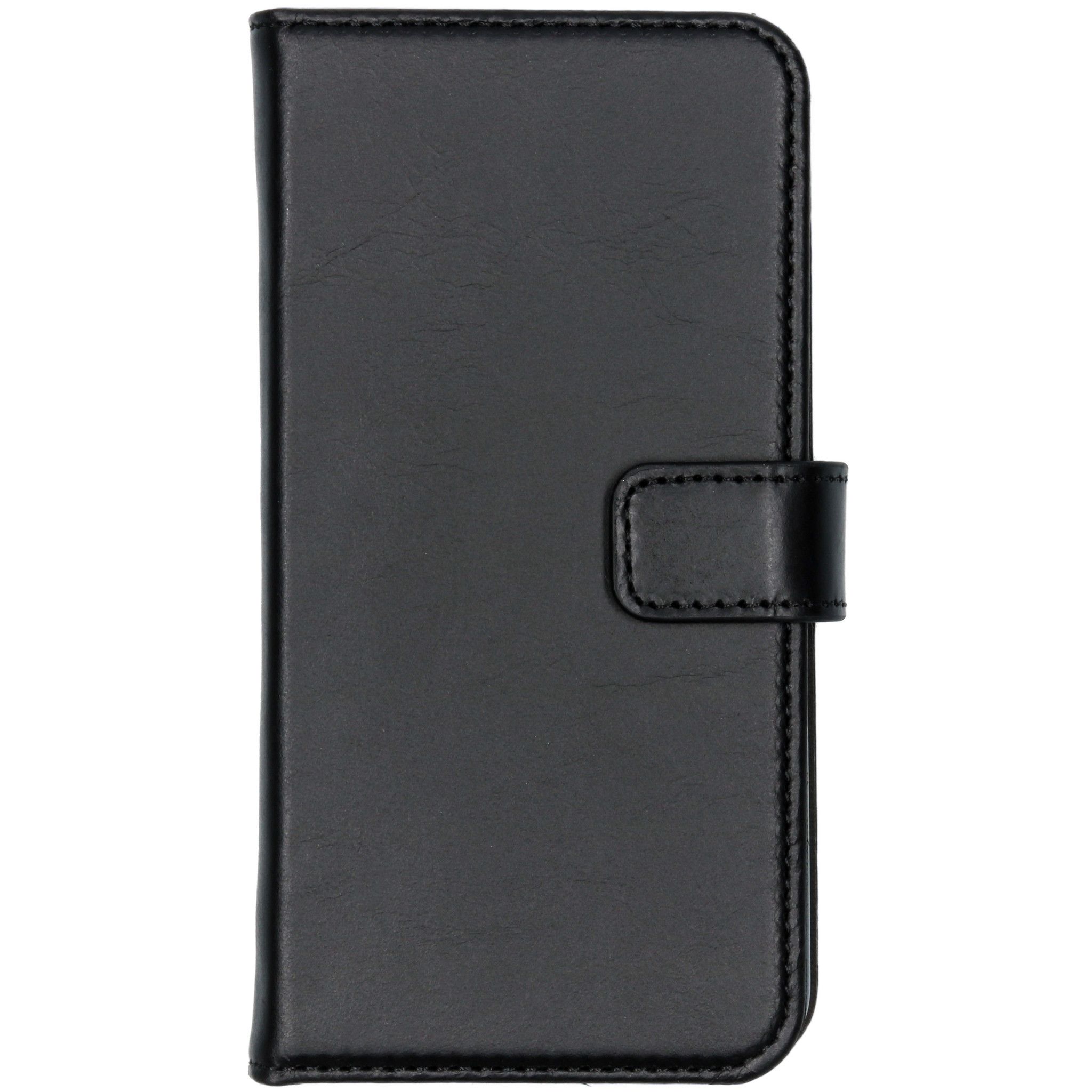 Selencia Echt Lederen Booktype Samsung Galaxy A40 hoesje - Zwart