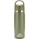 CRIVIT Roestvrijstalen drinkfles, 1l. (Groen)