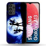 Beschermhoes Samsung Galaxy A13 Beschermhoes met fee en maan motief