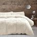 Catherine Lansfield Biała pościel dwuosobowa z mikropluszu 200x200 cm Cuddly
