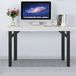 Pieds de table en forme de Y, set de 4, noir, pour fixation par vis, avec pieds réglables