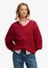 Superdry - Oversized V-hals Kabeltrui - Dames - Bordeaux Rood