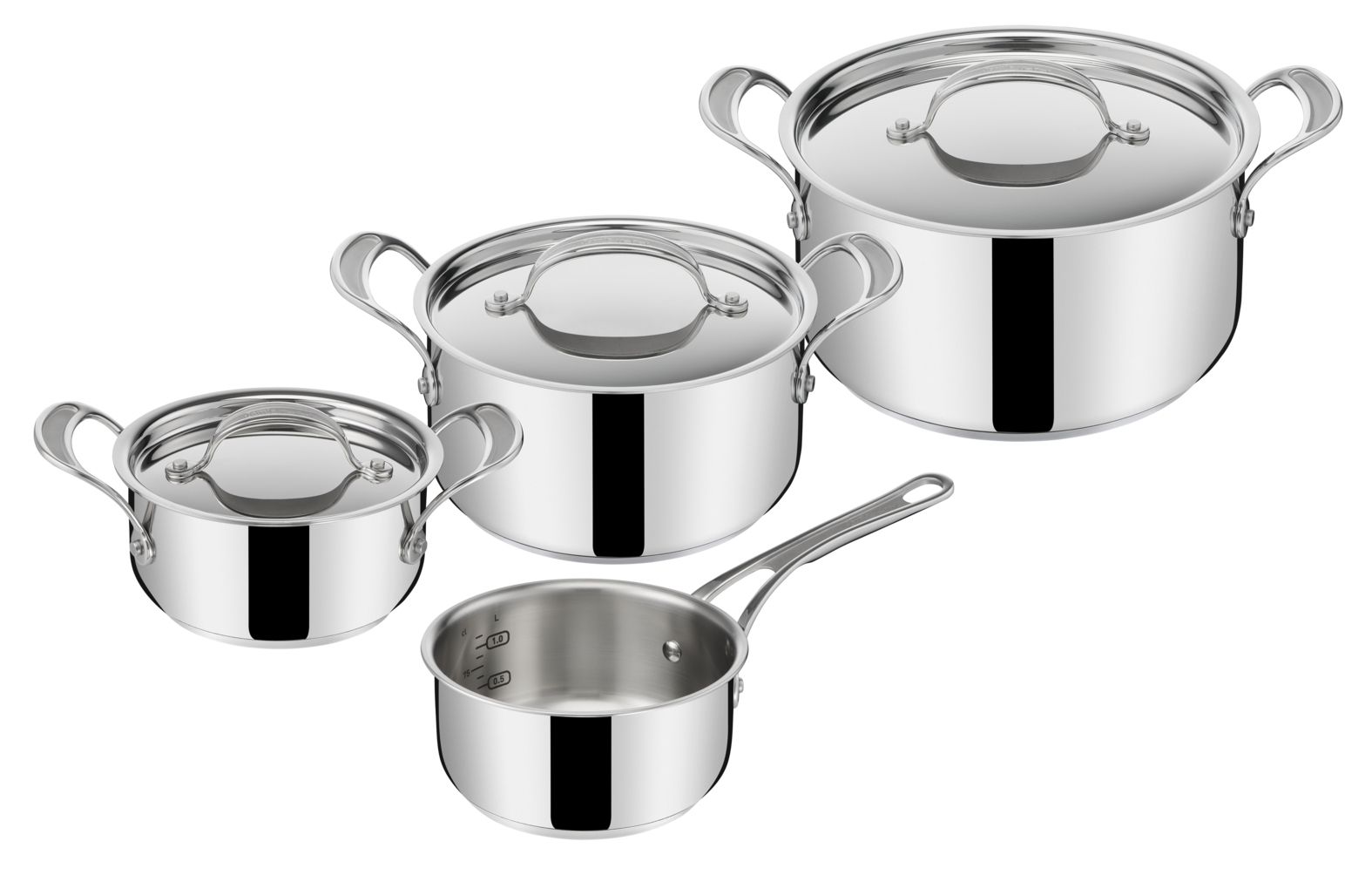 Tefal Jamie Oliver Cook's Classic 4-delige Pannenset - RVS - Inductie