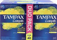 Tampax Compak Tampons - x6 Regular 40 Stuks