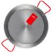 Lacor Paella Pan 50 cm Staal Rond Zilverkleurig/Rood