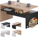 Casaria Salontafel – Opbervak 95x55x50cm Krasbestendig – Hout Antraciet