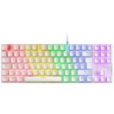 Mars Gaming MK80 Wit, Mechanisch Gaming Toetsenbord TKL FRGB, Antighosting, Switch Mechanische Bruin, Frans Taal