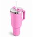 DR Home Divison DR Home Division 1,2L Gourde en Acier Inoxydable Gobelet Isotherme Double Paroi avec Paille & Poignée Rose
