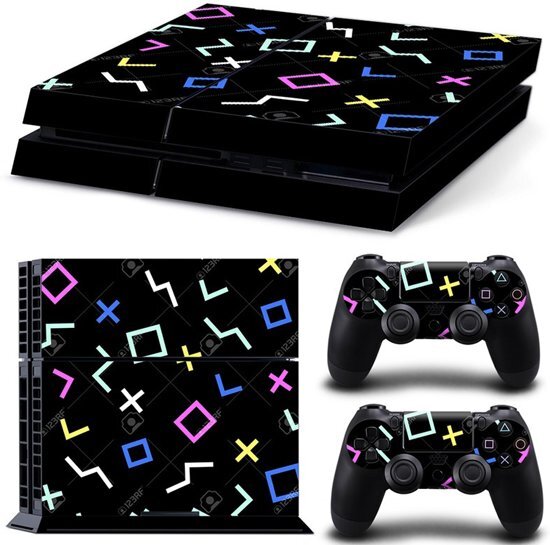 - Playstation 4 Sticker PS4 Console Skin Buttons PS4 Buttons Sticker Console Skin + 2 Controller Skins