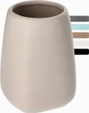 KADAX Badkamerbeker, tandenborstelbeker van keramiek, badkamer cup, tandenborstelhouder voor badkamer, tandenborstel, tandpasta, opslag, waterbeker, gematteerd, beker (beige)