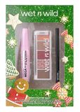 Wet n Wild Frosty Flutter Vault Set, Make-Up Oog Cadeau Set Met Intrekbare Zwarte Eyeliner, Volumineuze Zwarte Mascara En Oogschaduw Palette In 5 Tinten