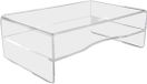 DESQ® Support d'écran Acrylique - Hauteur 120 mm - Espace de rangement - Pieds en caoutchouc - Capacité de charge 15 Kg - Dutch Design