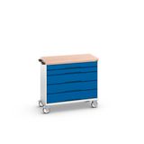 Bott Verso Mobiele Kast | 1050x600x980mm | 5 Laden | MPX Top | RAL 5010