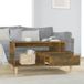 Maison Exclusive - Table basse, chêne fumé, 90x49x45 cm, fibre de bois