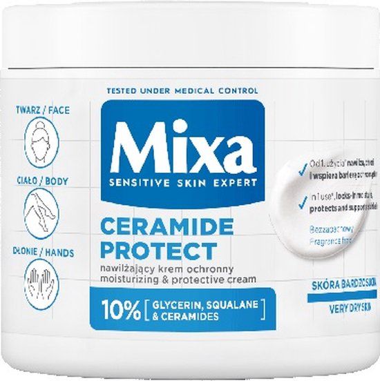Mixa Ceramide Protect hydraterende gezichts-, hand- en lichaamscrème 400ml