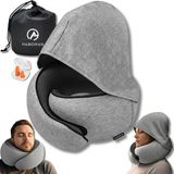 PABORAS® Nekkussen met Capuchon - Lichtgrijs