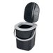 BranQ Home Essential 100% gerecycled kunststof PP, mobiel campingtoilet, 22 liter met max. draagkracht tot 120 kg, antraciet, eenheidsmaat