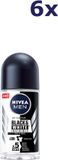 Nivea Men Black & White Invisible Roll-On Deo Original - 6 x 50 ml