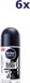 Nivea Men Black & White Invisible Roll-On Deo Original - 6 x 50 ml