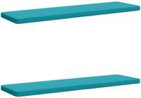 vidaXL - 2-delige - Coussin de banquette - VUGHT - 2 - pièces - 100% - Polyester - Turquoise