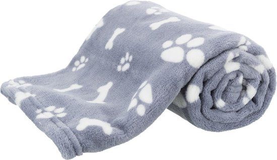 TRIXIE Hondendeken Kenny Fleece Bot / Pootjes Blauw - 150 x 100 cm