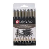 Sakura Pigma Micron fijnschrijver Zwart 8 stuk(s)