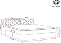 vidaXL Opbergbed met matras en hoofdeinde Zwart 140 x 190 cm fluweel