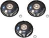 3 pièces brosse désherbage pour tondeuses professionnelles, dimensions 200 mm x 25,4 mm, avec 36 poils